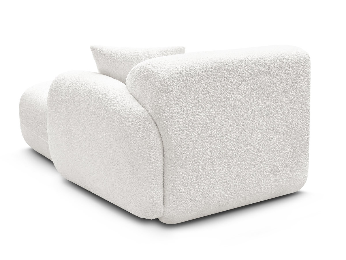 Méridienne avec accoudoir pour canapé modulable ANDA tissu chenille