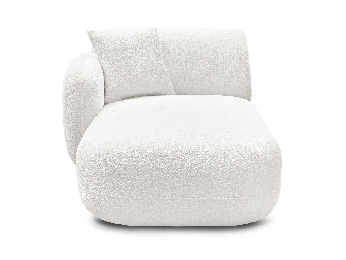 Méridienne avec accoudoir pour canapé modulable ANDA tissu chenille