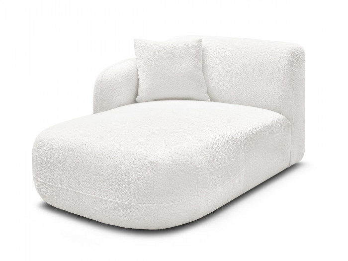 Méridienne avec accoudoir pour canapé modulable ANDA tissu chenille