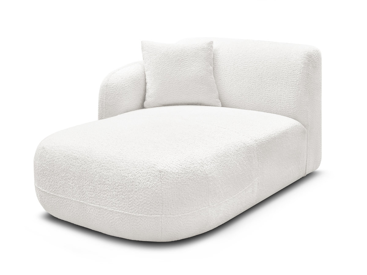 méridienne avec accoudoir pour canapé modulable anda tissu chenille gekleurd blanc