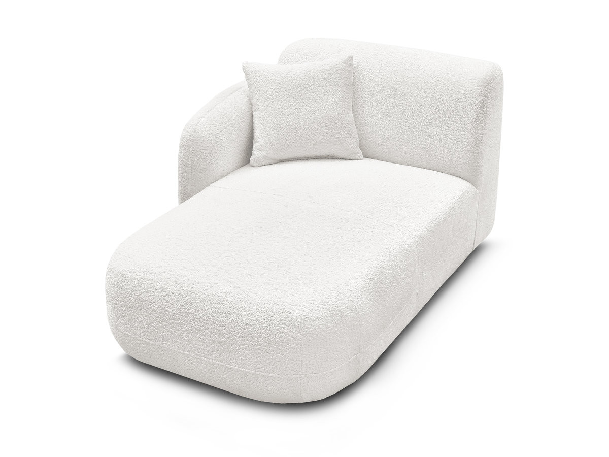 Méridienne avec accoudoir pour canapé modulable ANDA tissu chenille