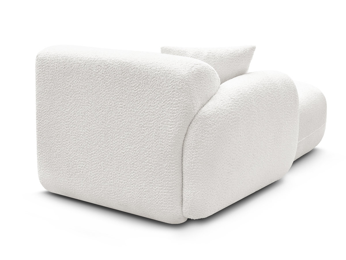 Méridienne avec accoudoir pour canapé modulable ANDA tissu chenille