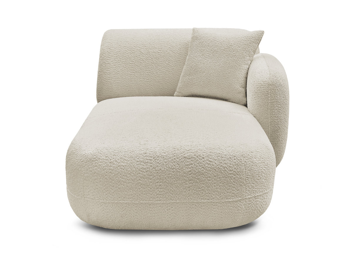 Méridienne avec accoudoir pour canapé modulable ANDA tissu chenille