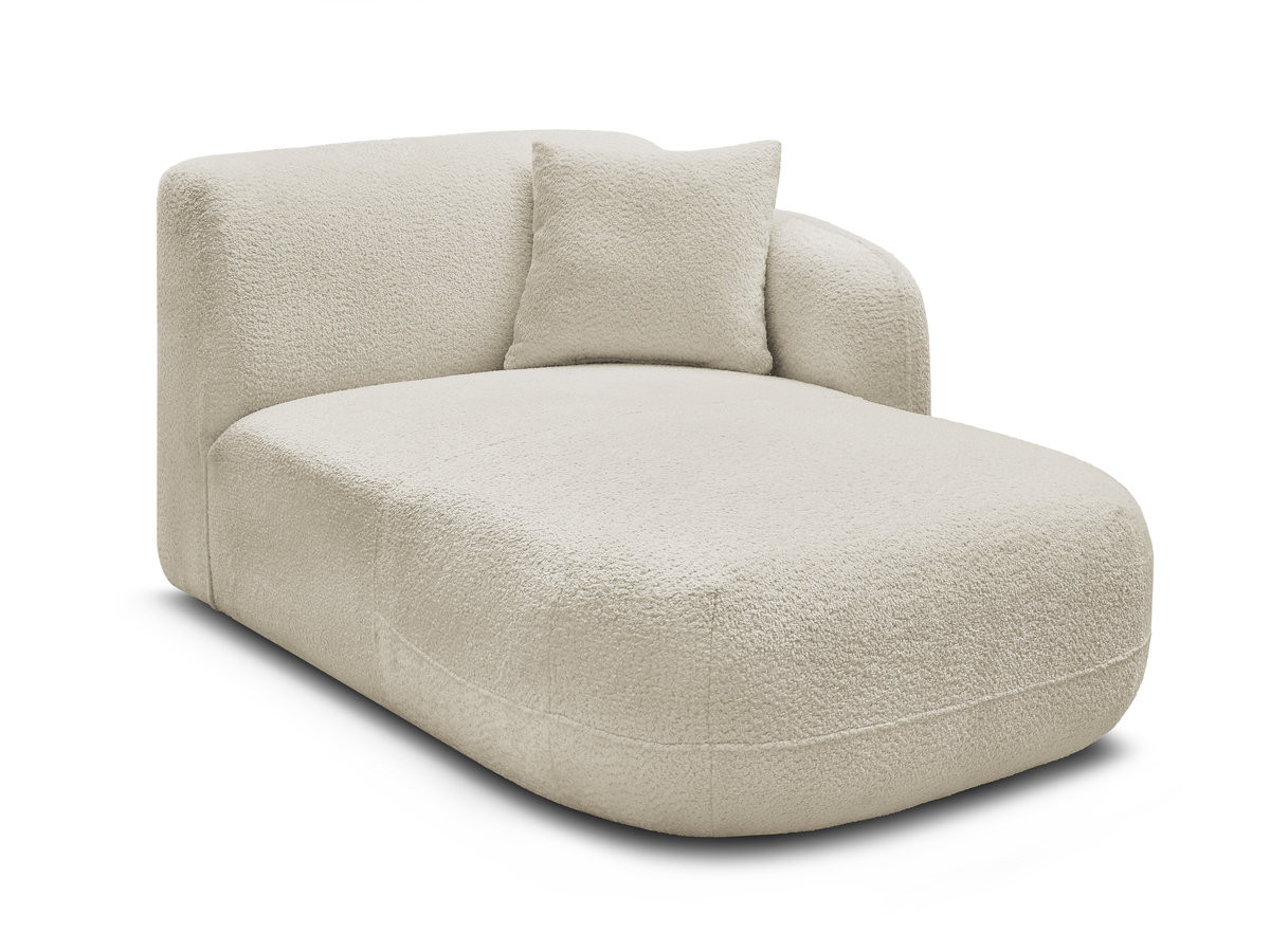 méridienne avec accoudoir pour canapé modulable anda tissu chenille gekleurd beige