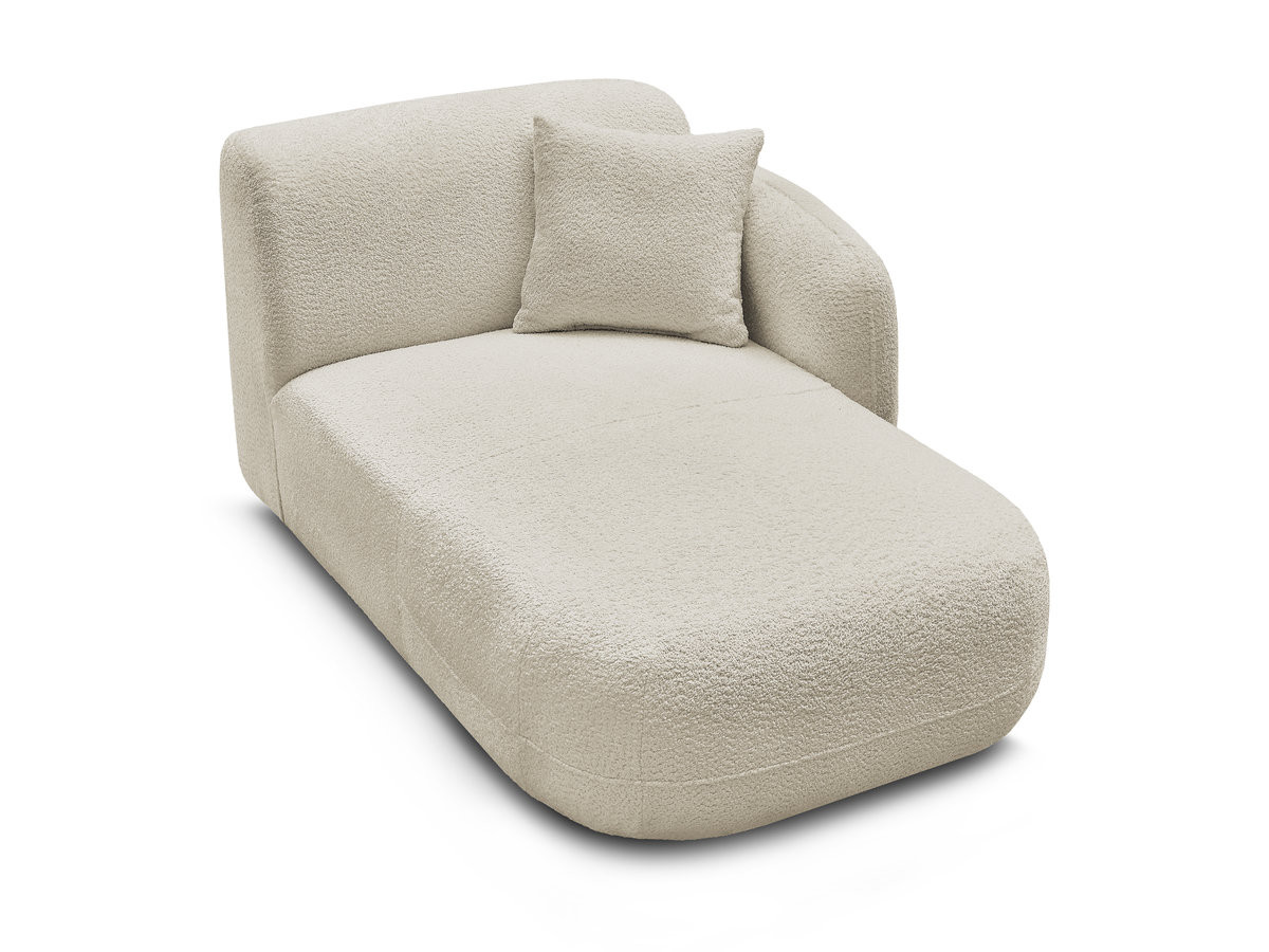Méridienne avec accoudoir pour canapé modulable ANDA tissu chenille