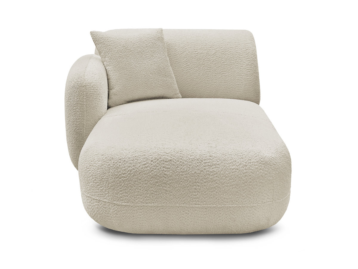 Méridienne avec accoudoir pour canapé modulable ANDA tissu chenille