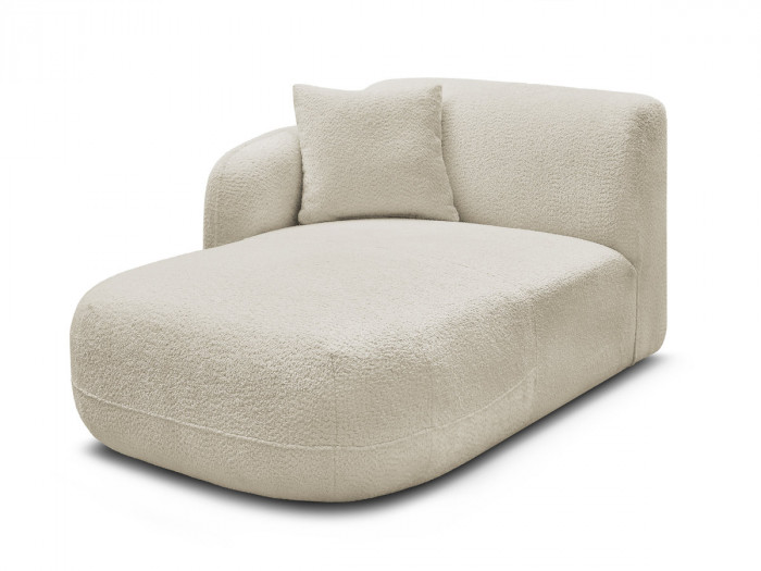 Méridienne avec accoudoir pour canapé modulable ANDA tissu chenille