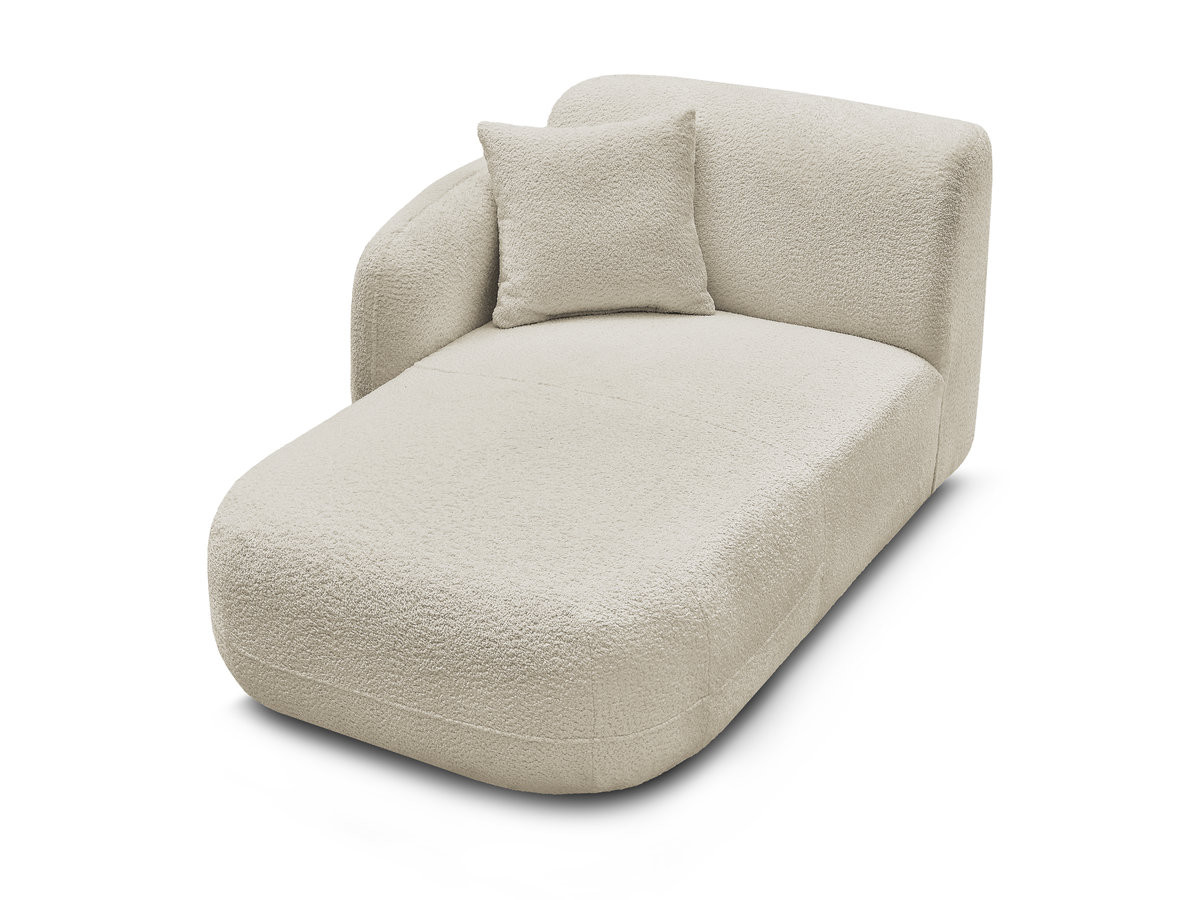 Méridienne avec accoudoir pour canapé modulable ANDA tissu chenille