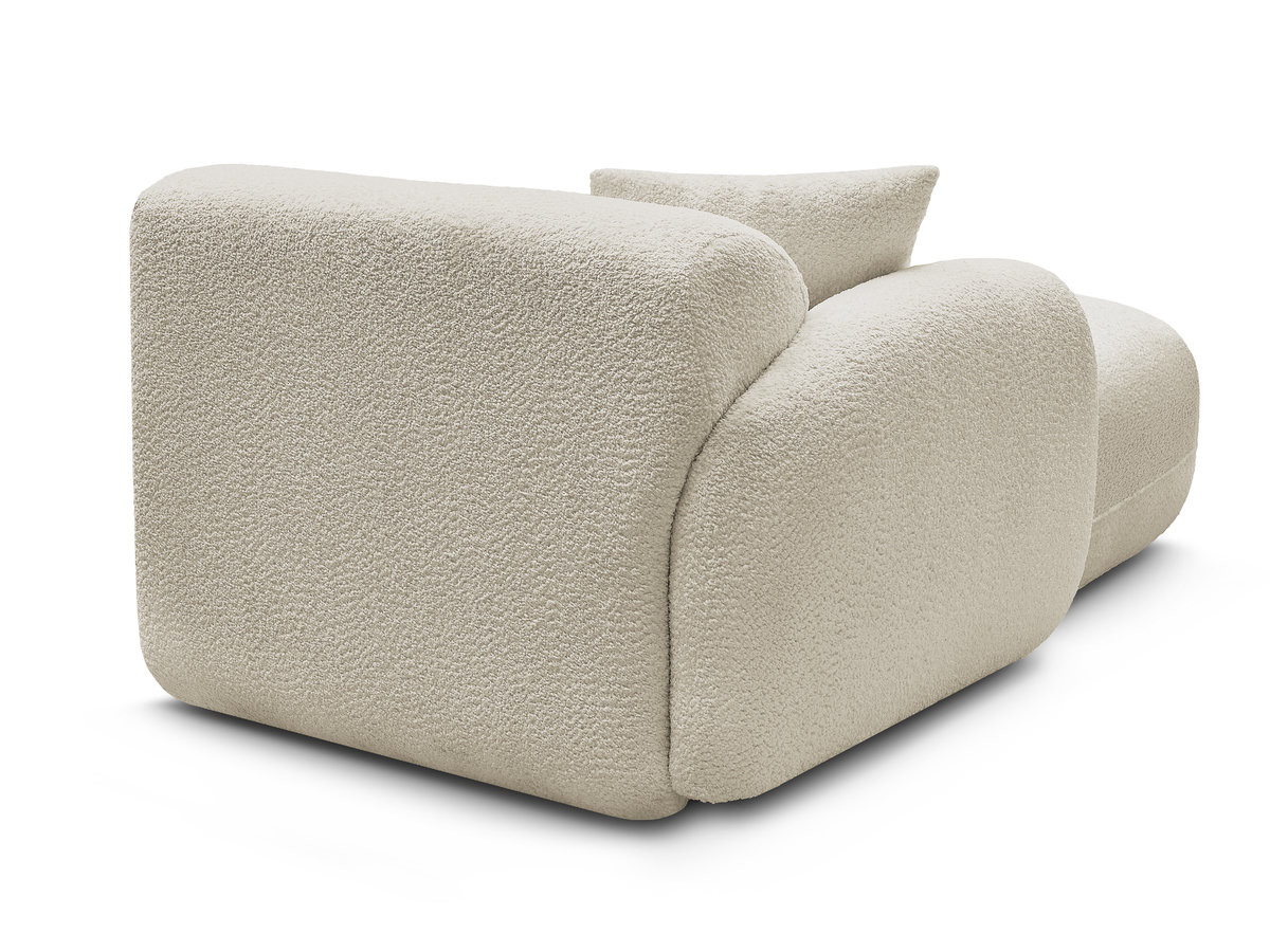 Méridienne avec accoudoir pour canapé modulable ANDA tissu chenille