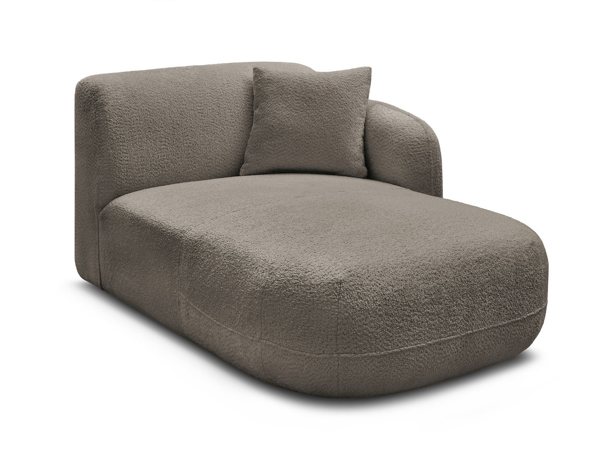 méridienne avec accoudoir pour canapé modulable anda tissu chenille gekleurd taupe