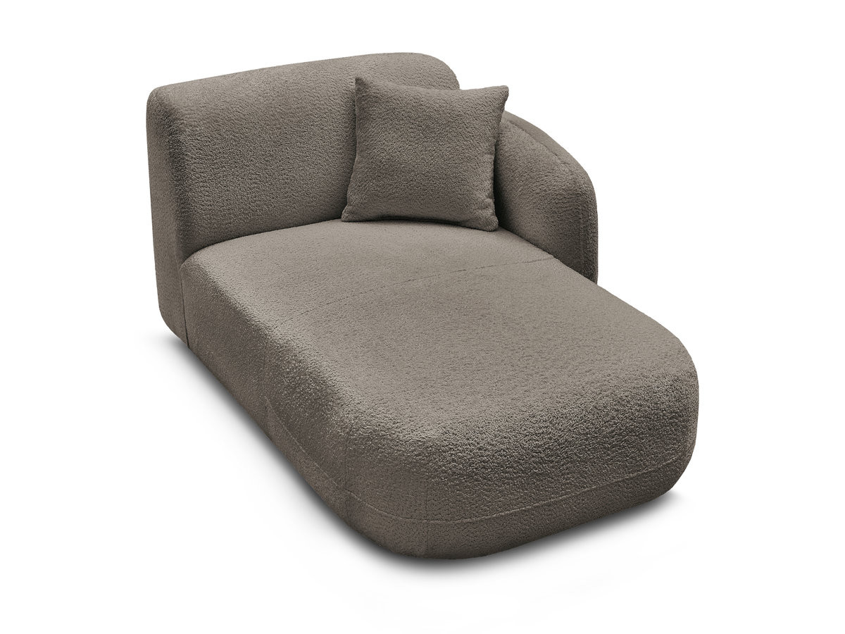 Méridienne avec accoudoir pour canapé modulable ANDA tissu chenille