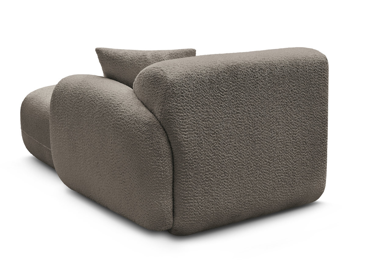 Méridienne avec accoudoir pour canapé modulable ANDA tissu chenille