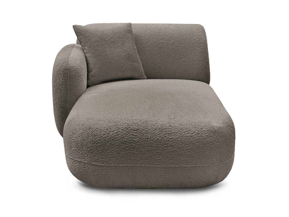 Méridienne avec accoudoir pour canapé modulable ANDA tissu chenille