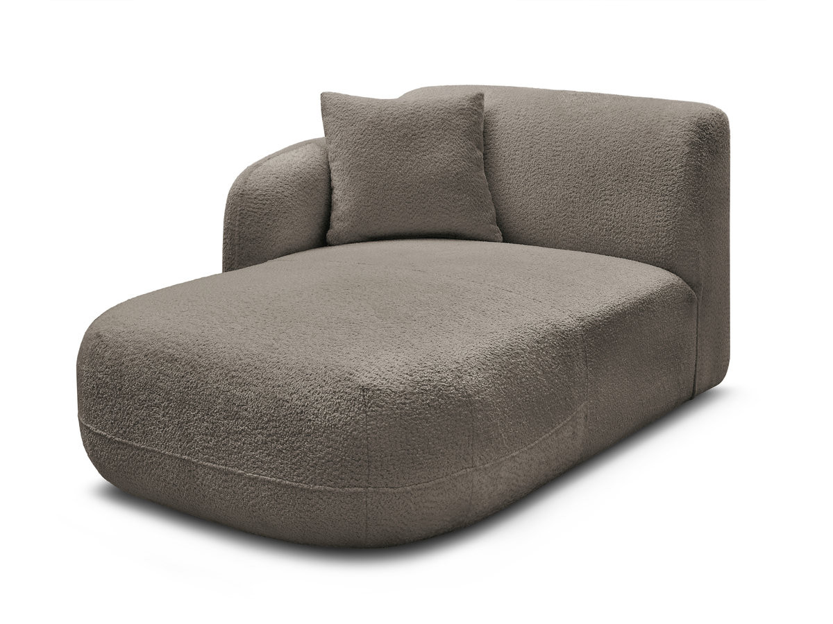 Méridienne avec accoudoir pour canapé modulable ANDA tissu chenille