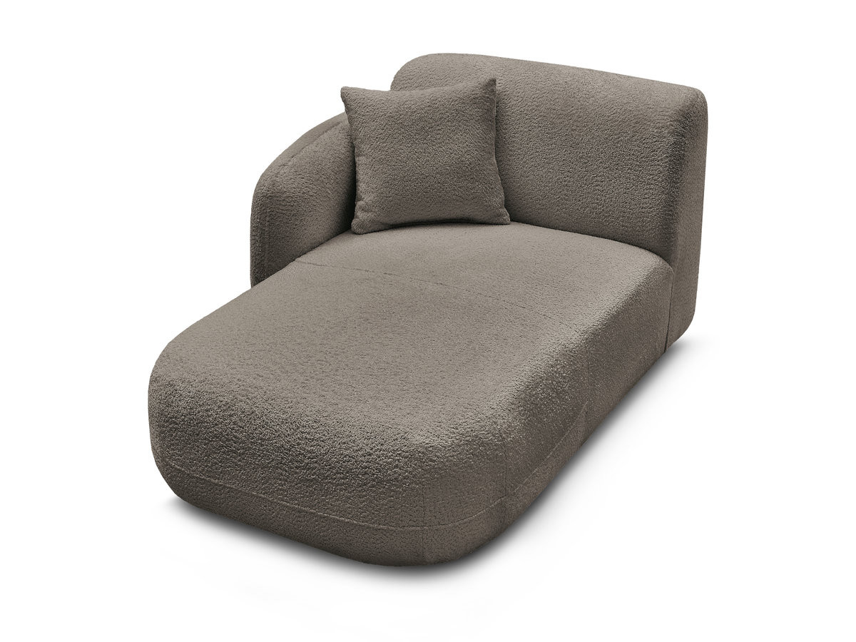 Méridienne avec accoudoir pour canapé modulable ANDA tissu chenille