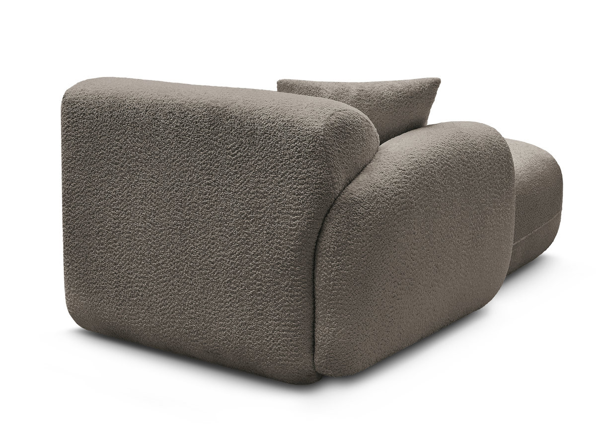 Méridienne avec accoudoir pour canapé modulable ANDA tissu chenille