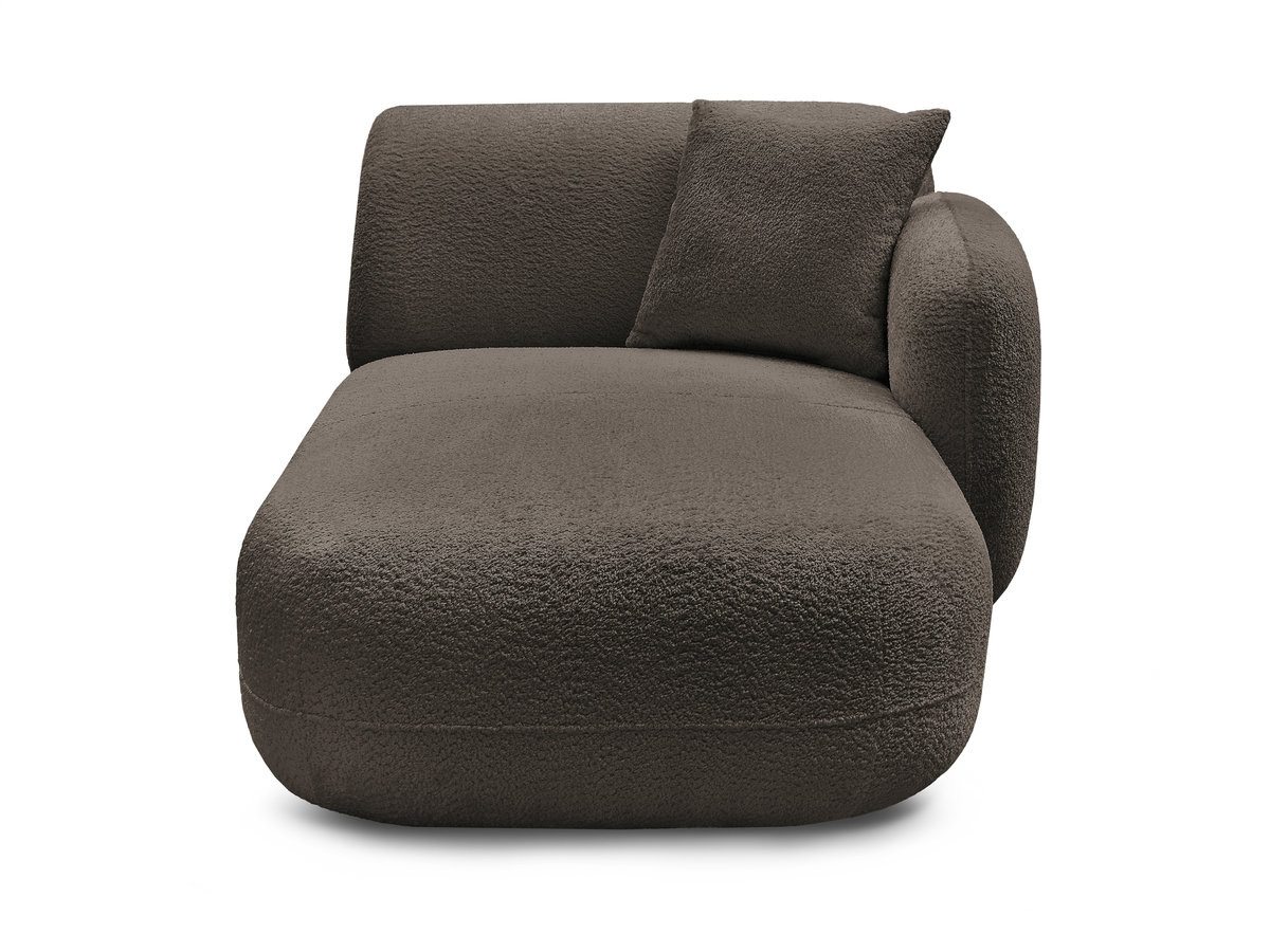 Méridienne avec accoudoir pour canapé modulable ANDA tissu chenille