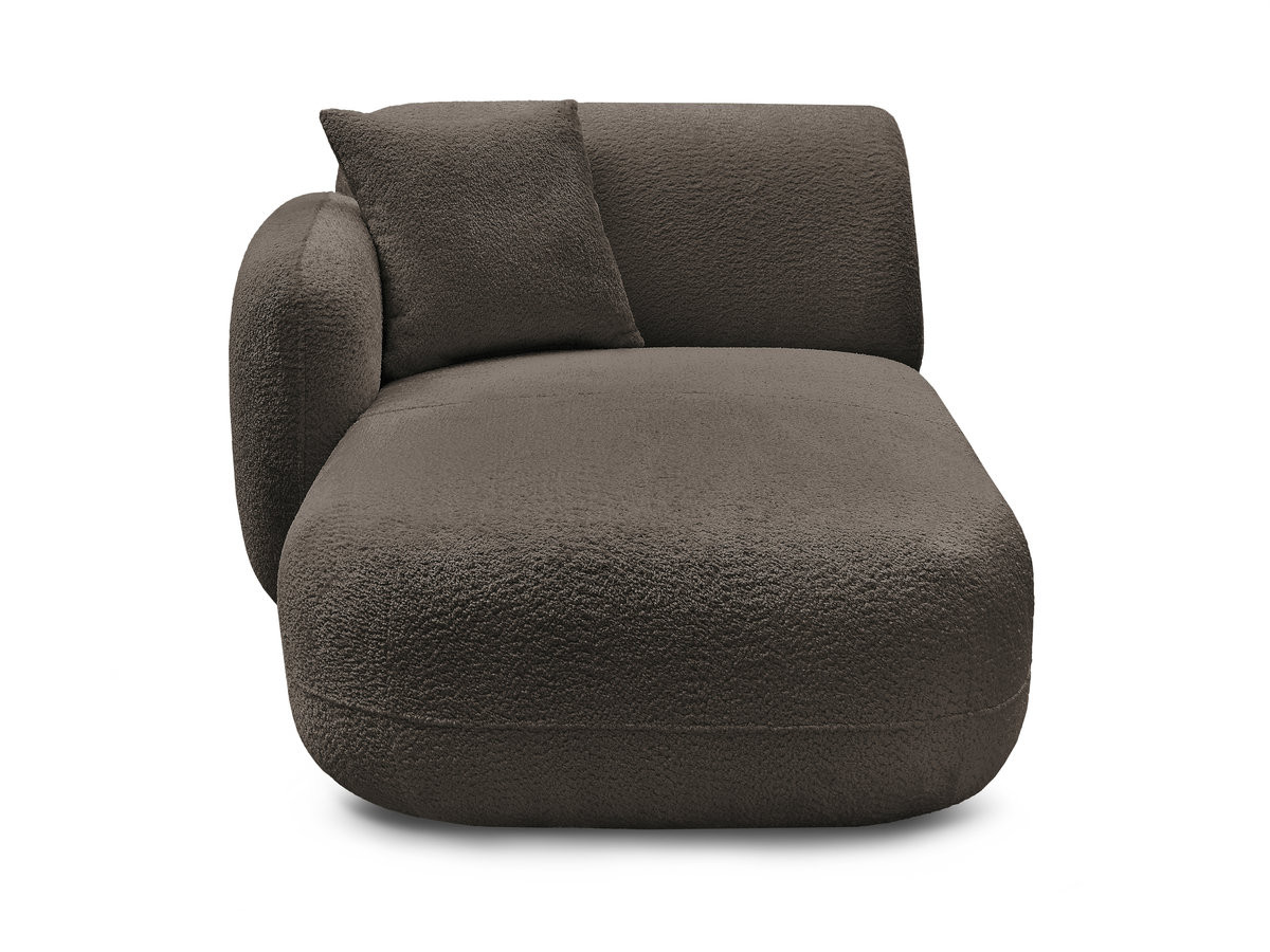 Méridienne avec accoudoir pour canapé modulable ANDA tissu chenille