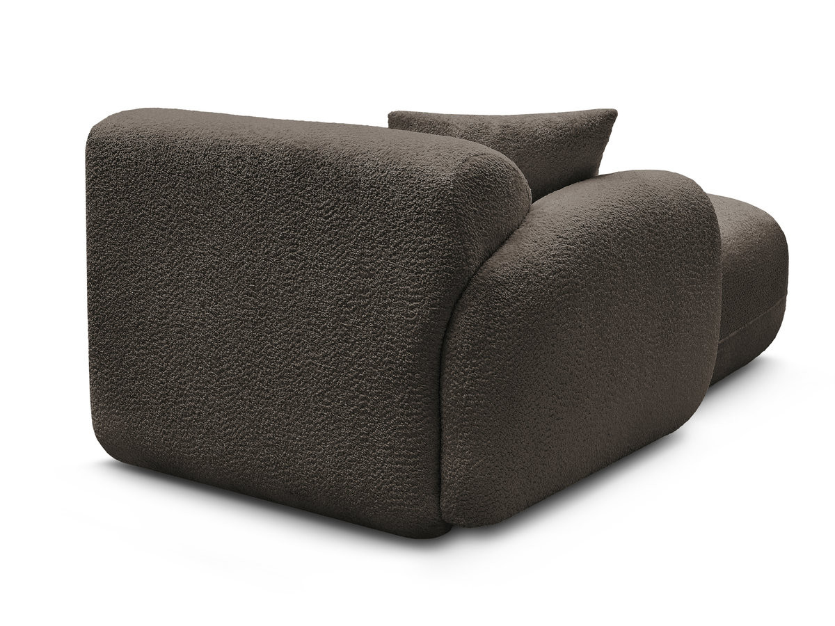 Méridienne avec accoudoir pour canapé modulable ANDA tissu chenille