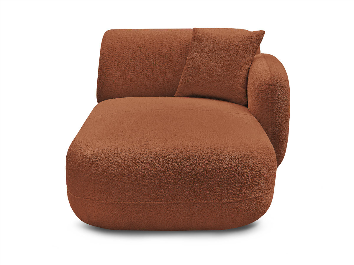 Méridienne avec accoudoir pour canapé modulable ANDA tissu chenille