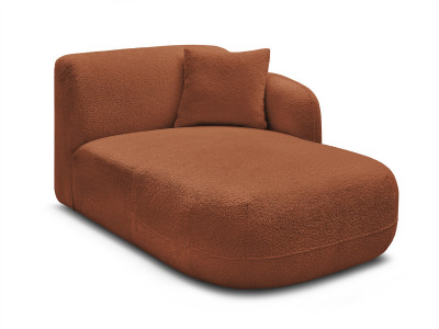 Méridienne avec accoudoir pour canapé modulable ANDA tissu chenille