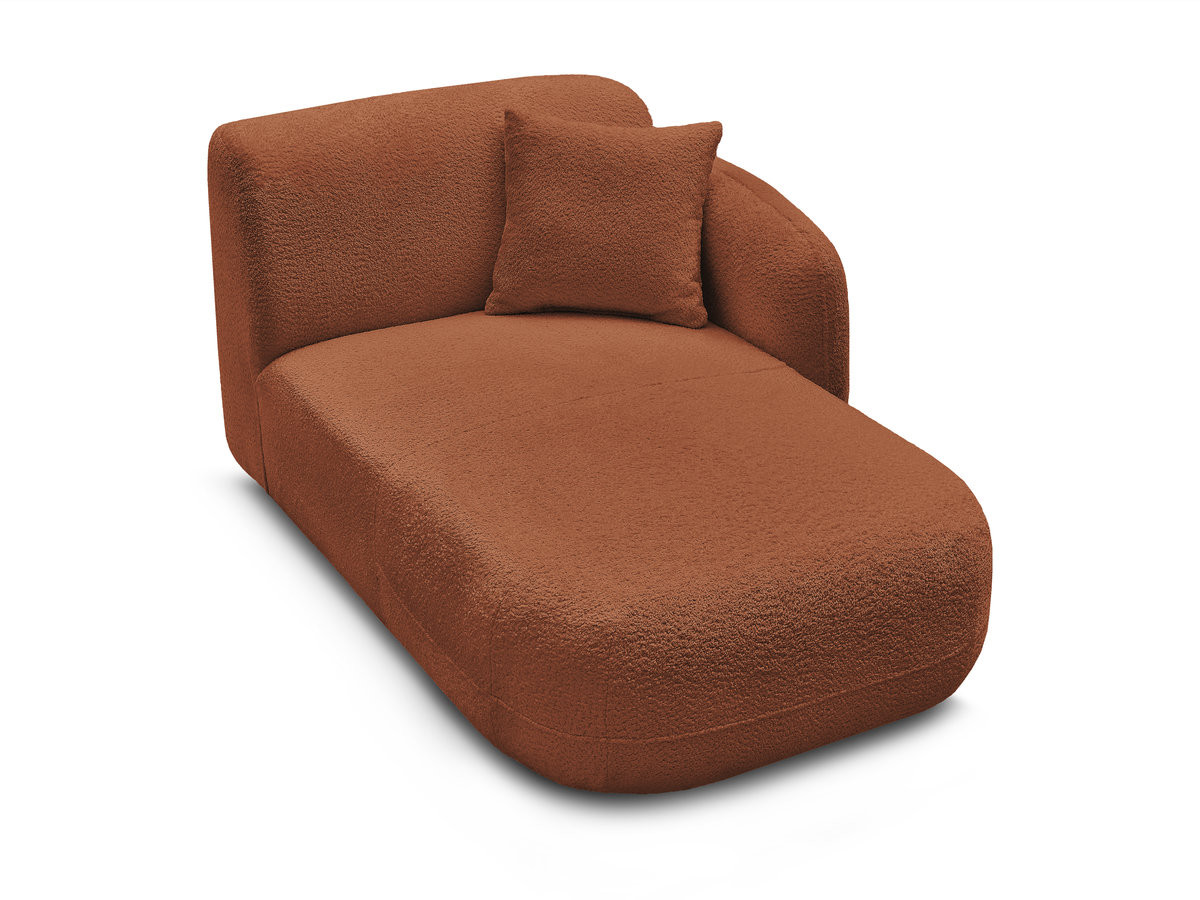 Méridienne avec accoudoir pour canapé modulable ANDA tissu chenille