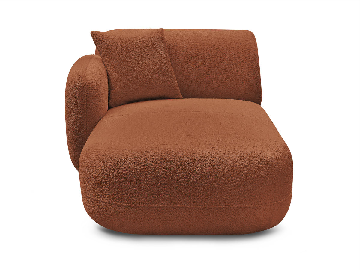 Méridienne avec accoudoir pour canapé modulable ANDA tissu chenille