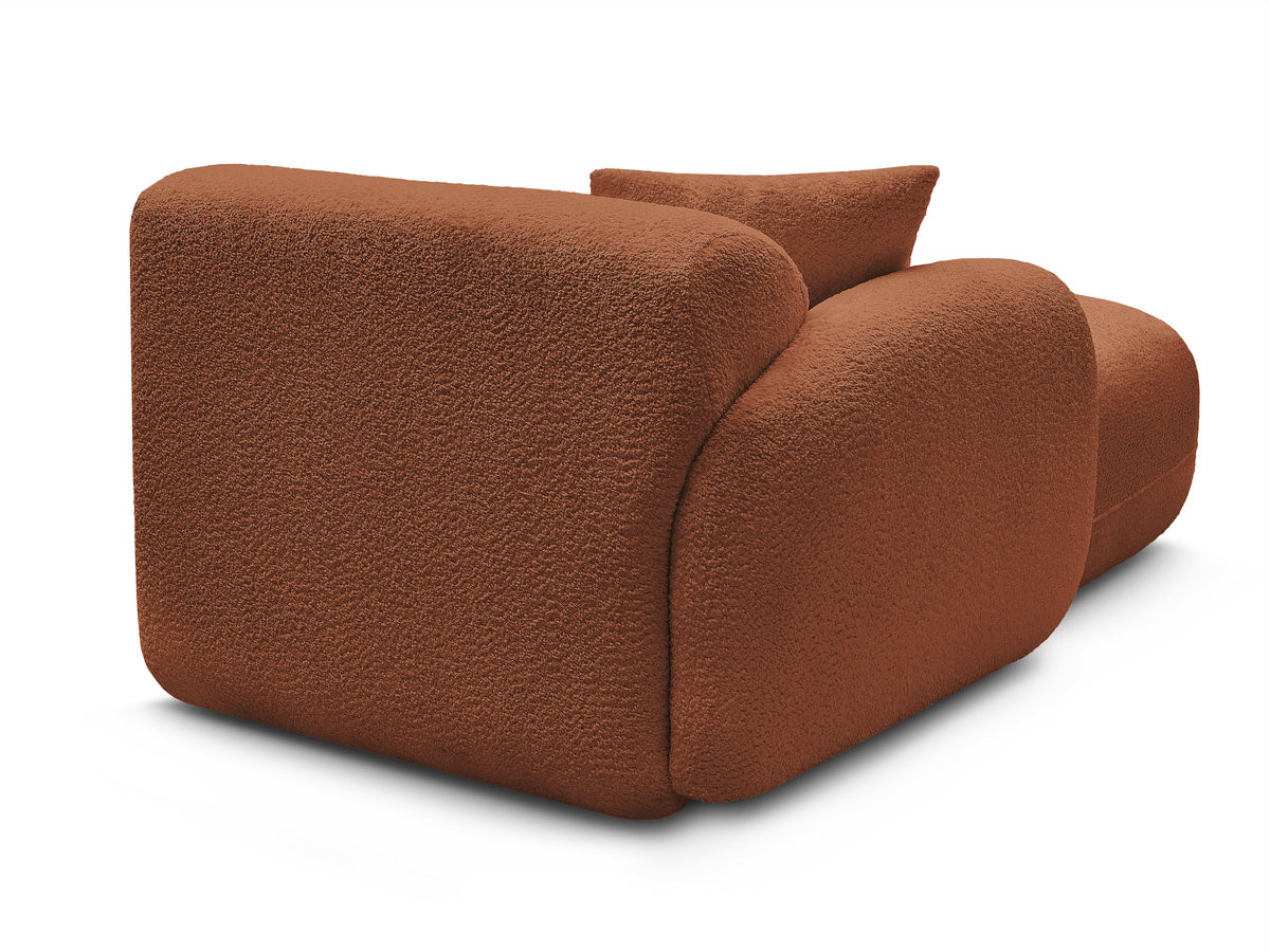 Méridienne avec accoudoir pour canapé modulable ANDA tissu chenille