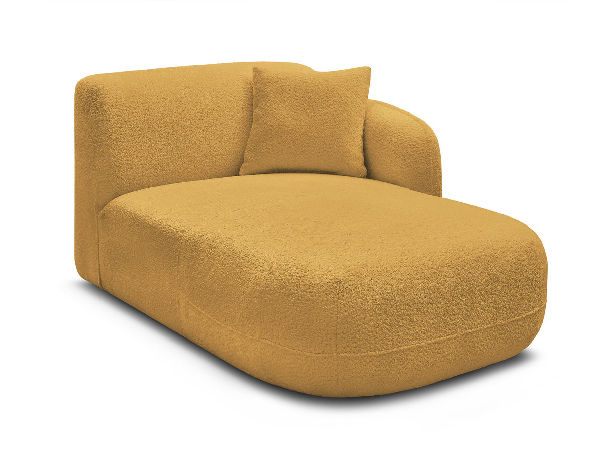 méridienne avec accoudoir pour canapé modulable anda tissu chenille gekleurd jaune