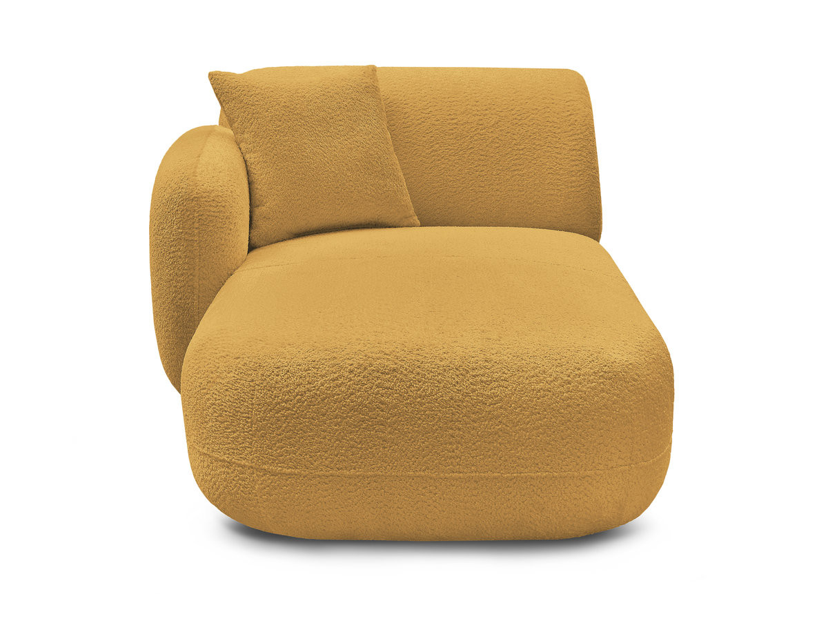 Méridienne avec accoudoir pour canapé modulable ANDA tissu chenille