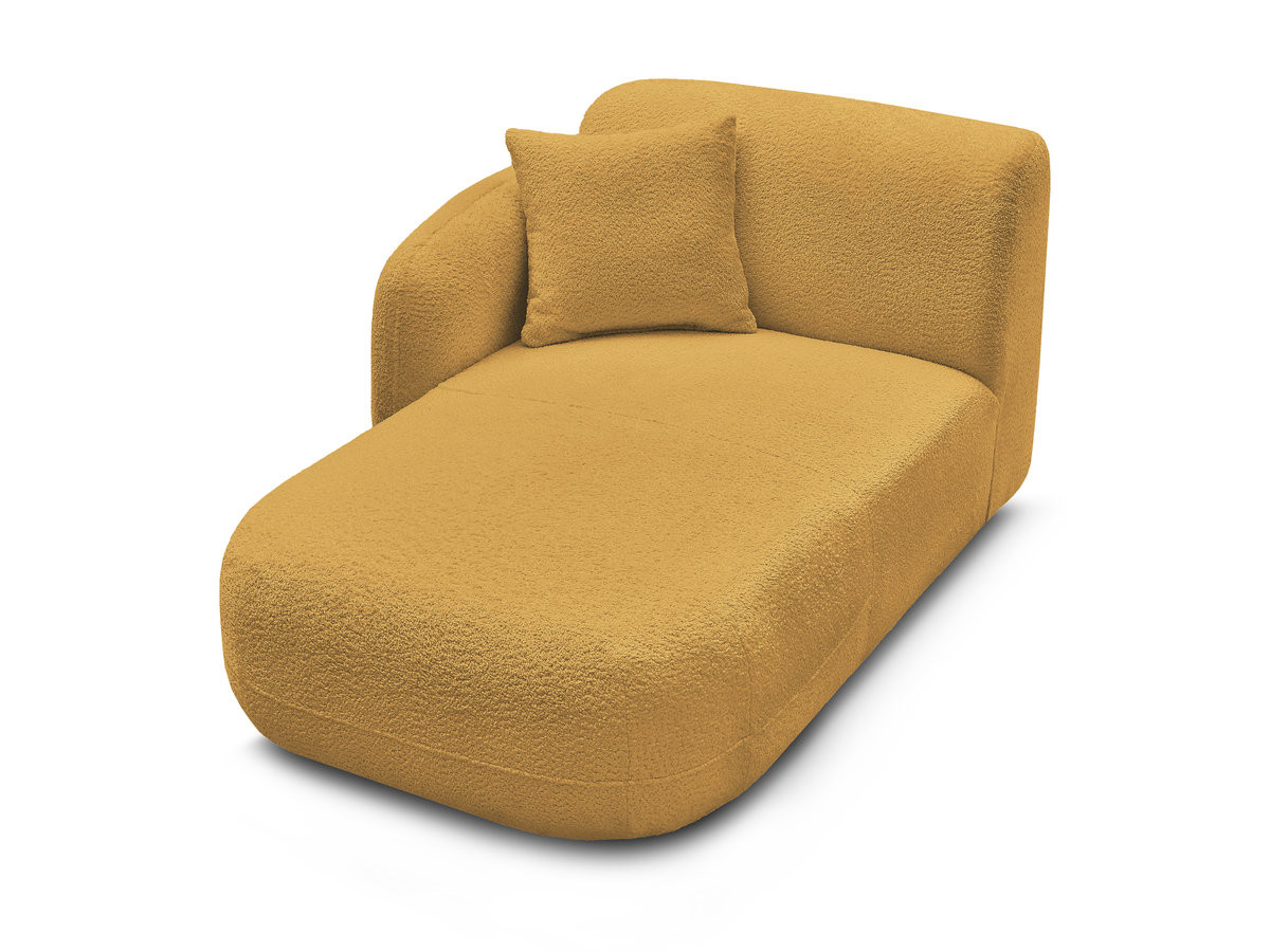 Méridienne avec accoudoir pour canapé modulable ANDA tissu chenille