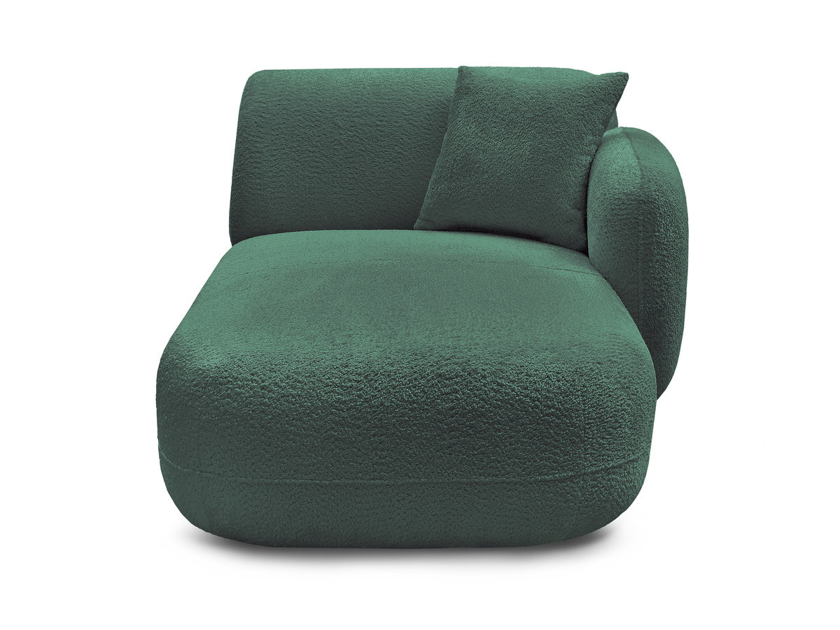 Méridienne avec accoudoir pour canapé modulable ANDA chenille vert foncé — vue 6