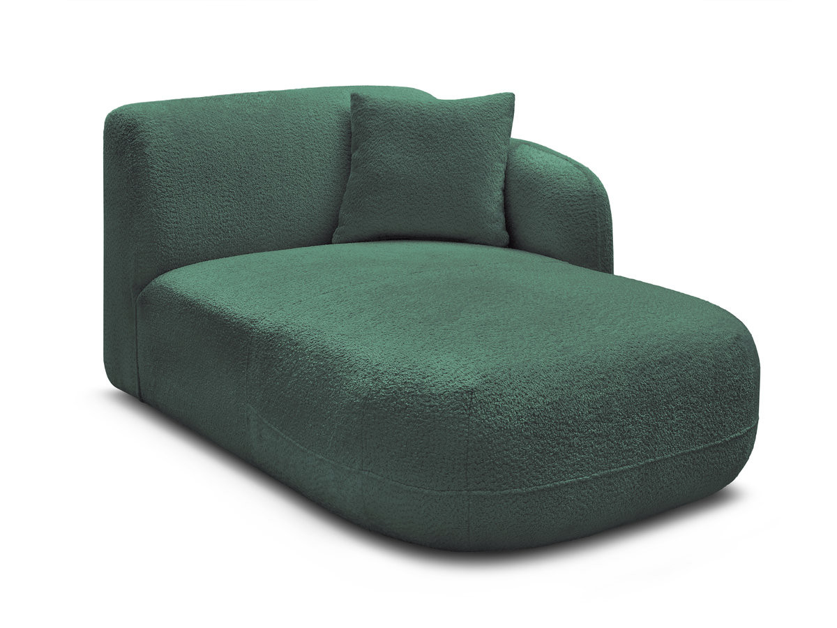 méridienne avec accoudoir pour canapé modulable anda tissu chenille gekleurd vert foncé
