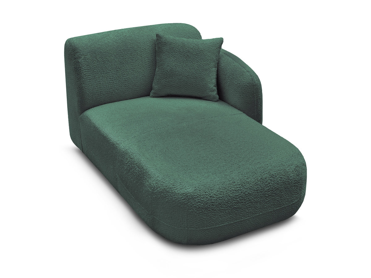 Méridienne avec accoudoir pour canapé modulable ANDA tissu chenille