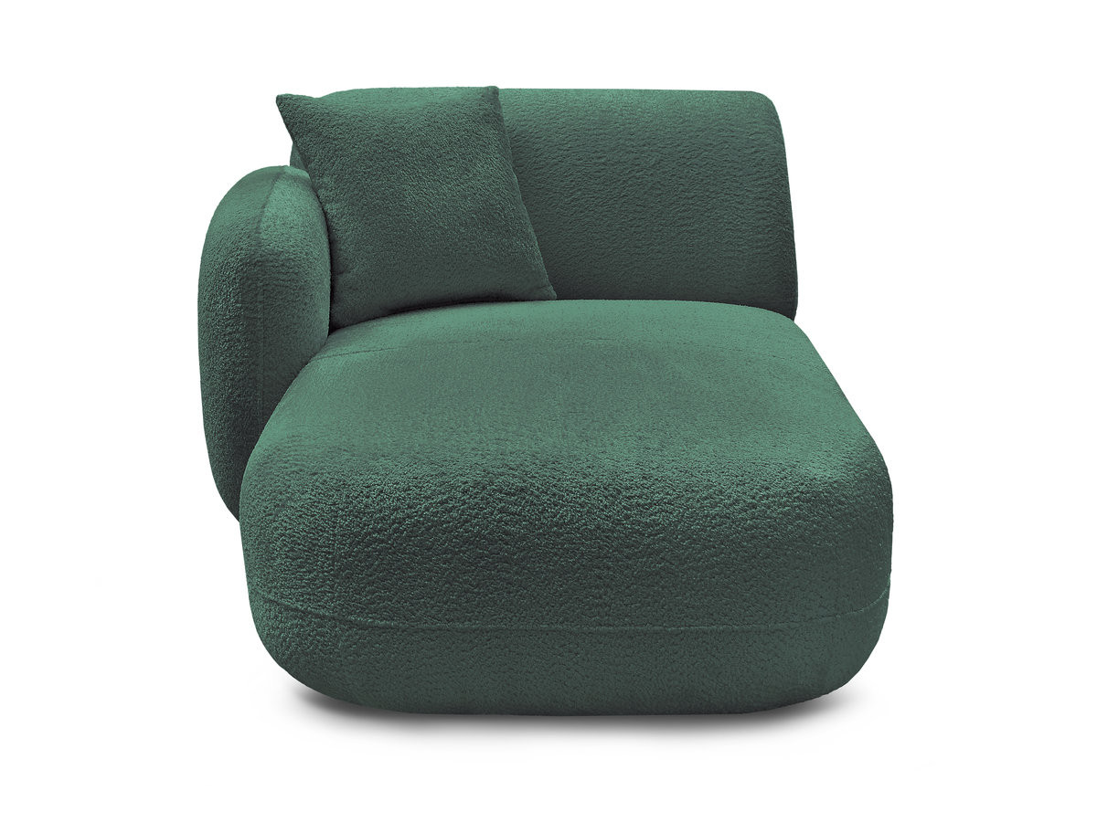 Méridienne avec accoudoir pour canapé modulable ANDA tissu chenille