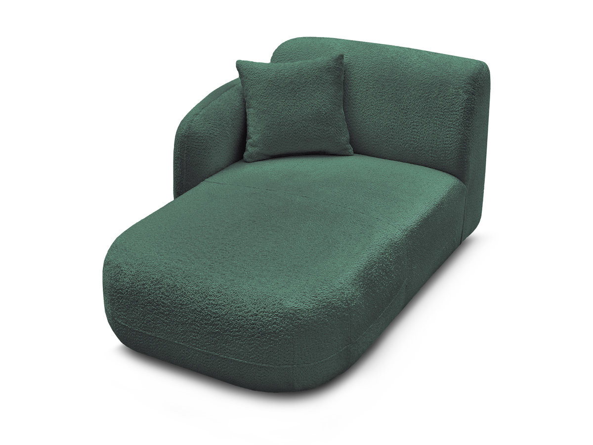 Méridienne avec accoudoir pour canapé modulable ANDA tissu chenille