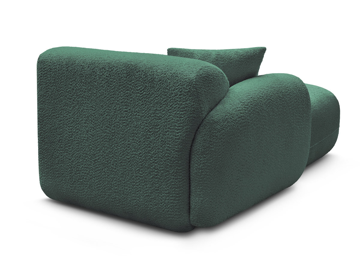 Méridienne avec accoudoir pour canapé modulable ANDA tissu chenille