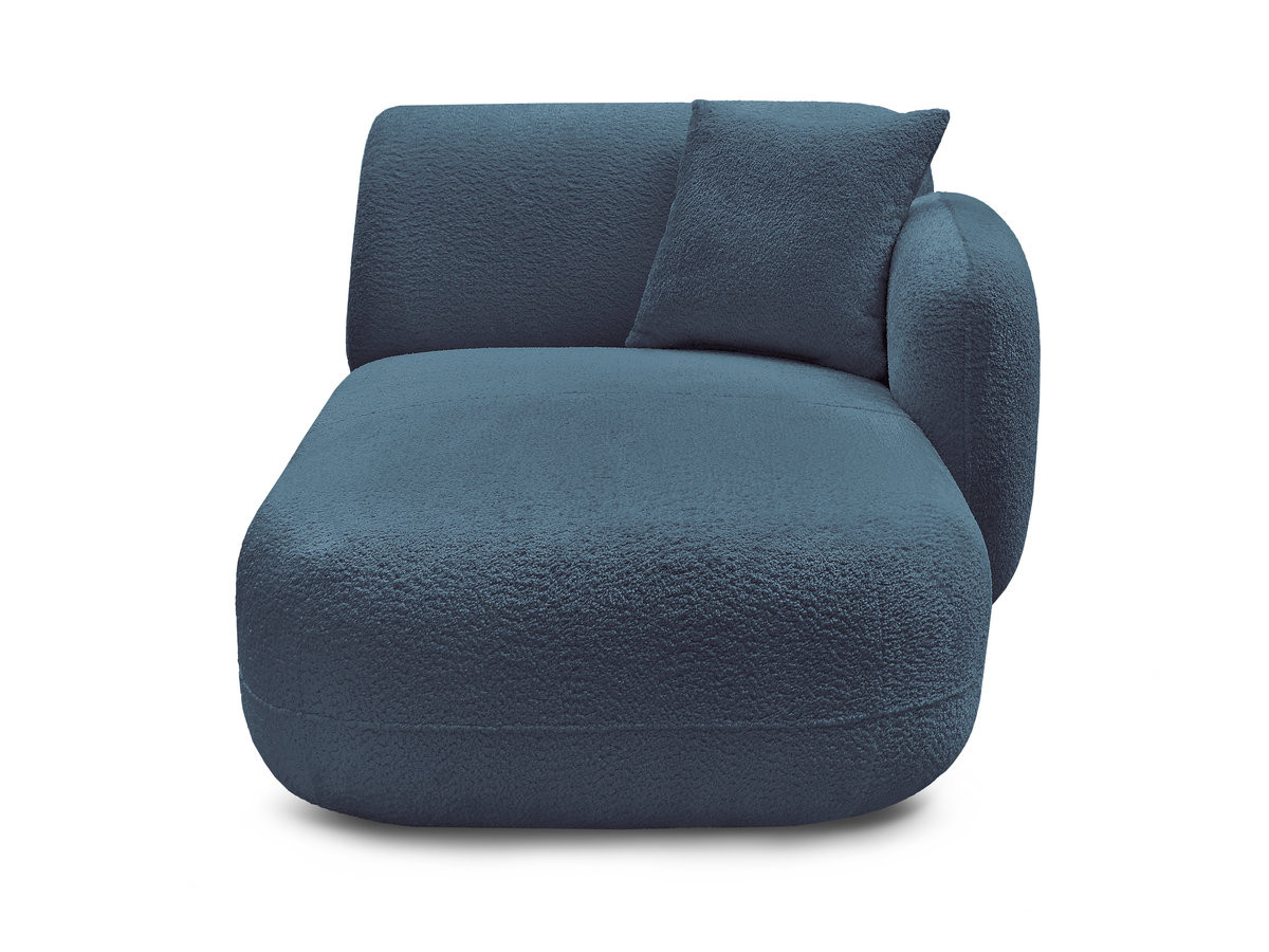 Méridienne avec accoudoir pour canapé modulable ANDA tissu chenille