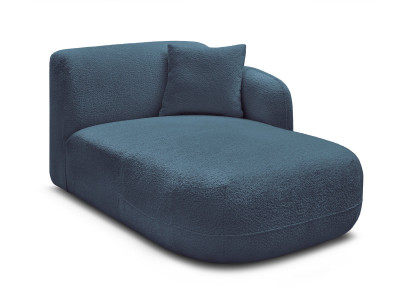 Méridienne avec accoudoir pour canapé modulable ANDA tissu chenille