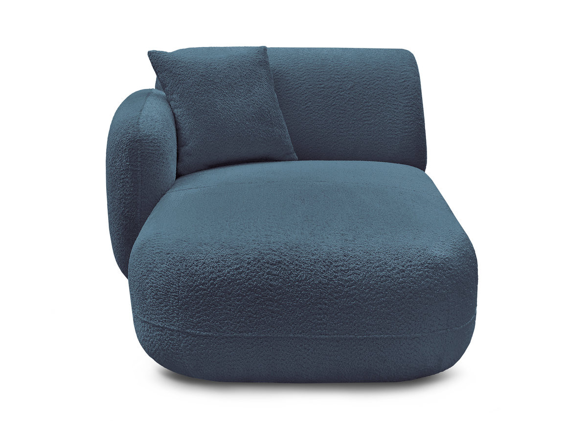 Méridienne avec accoudoir pour canapé modulable ANDA tissu chenille