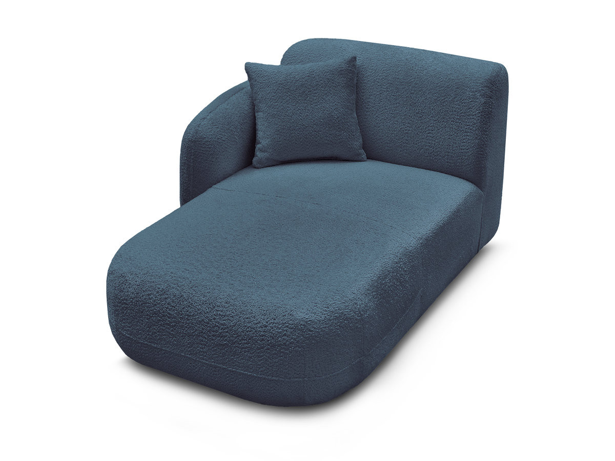 Méridienne avec accoudoir pour canapé modulable ANDA tissu chenille