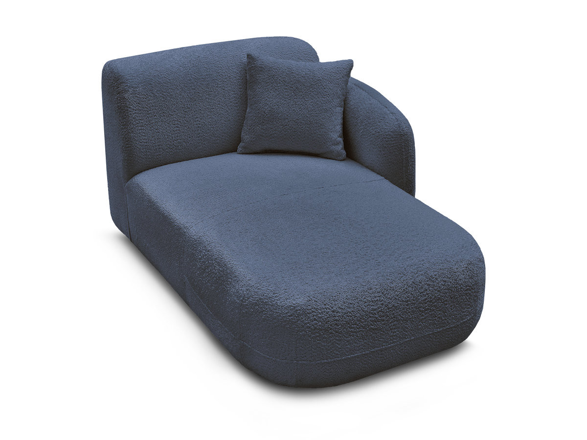 Méridienne avec accoudoir pour canapé modulable ANDA tissu chenille