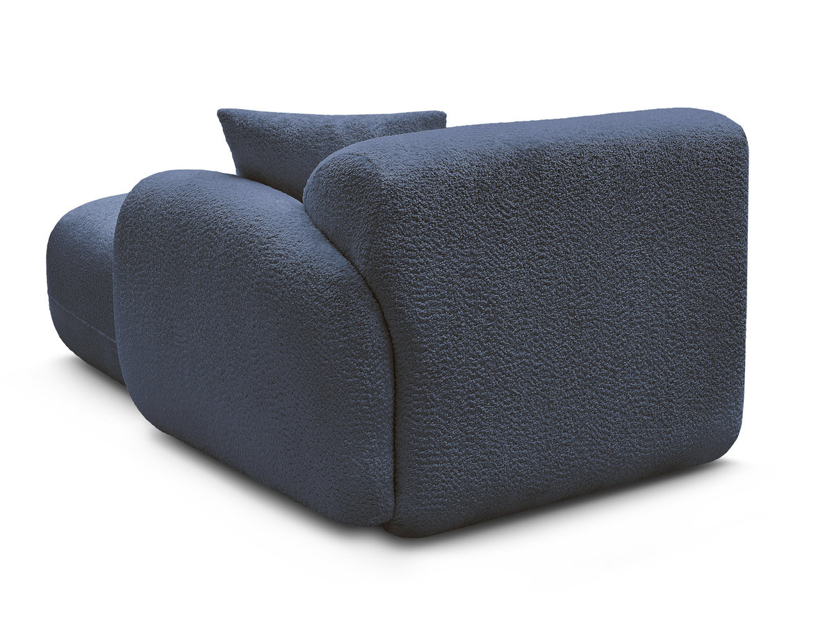 Méridienne avec accoudoir pour canapé modulable ANDA tissu chenille