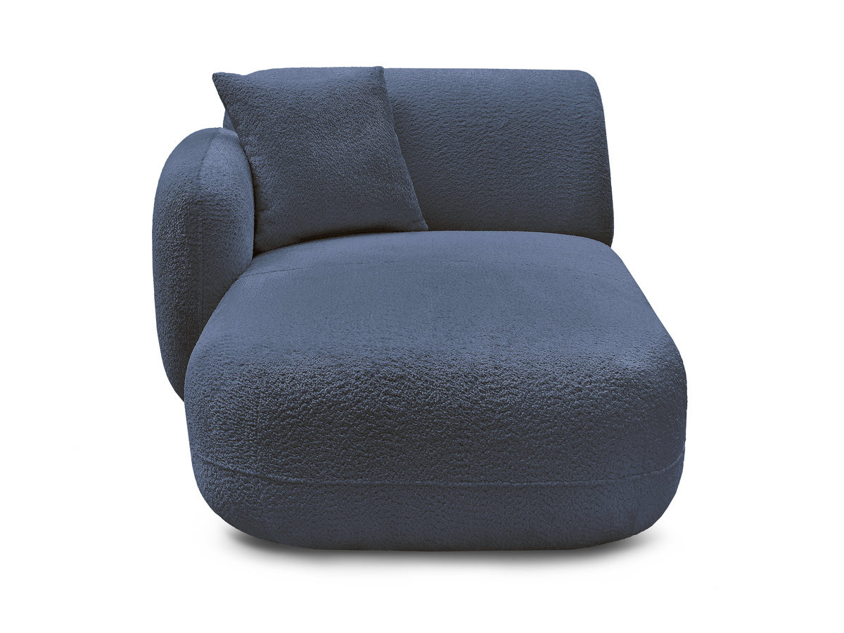 Méridienne avec accoudoir pour canapé modulable ANDA tissu chenille