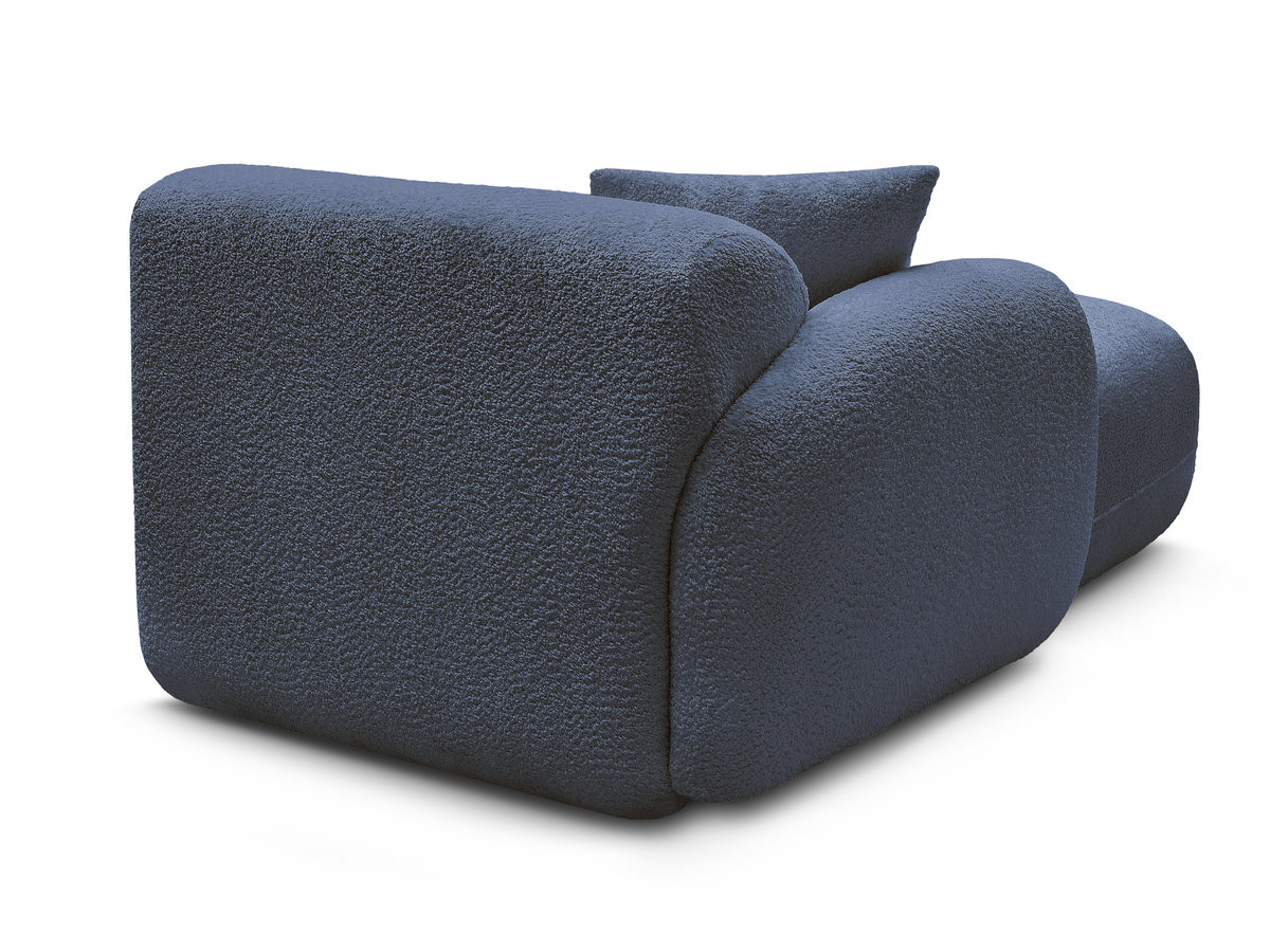 Méridienne avec accoudoir pour canapé modulable ANDA tissu chenille