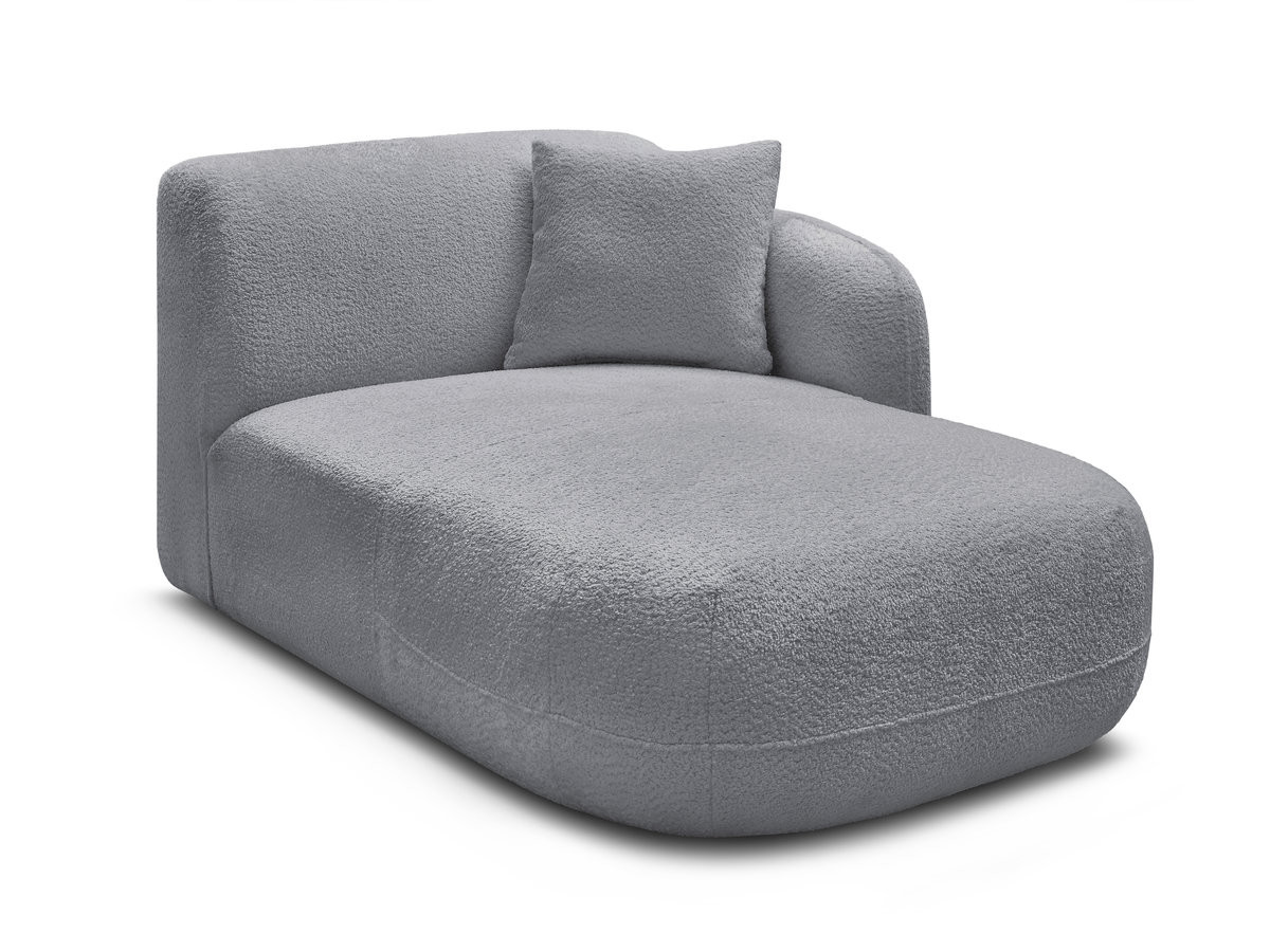 Méridienne avec accoudoir pour canapé modulable ANDA tissu chenille