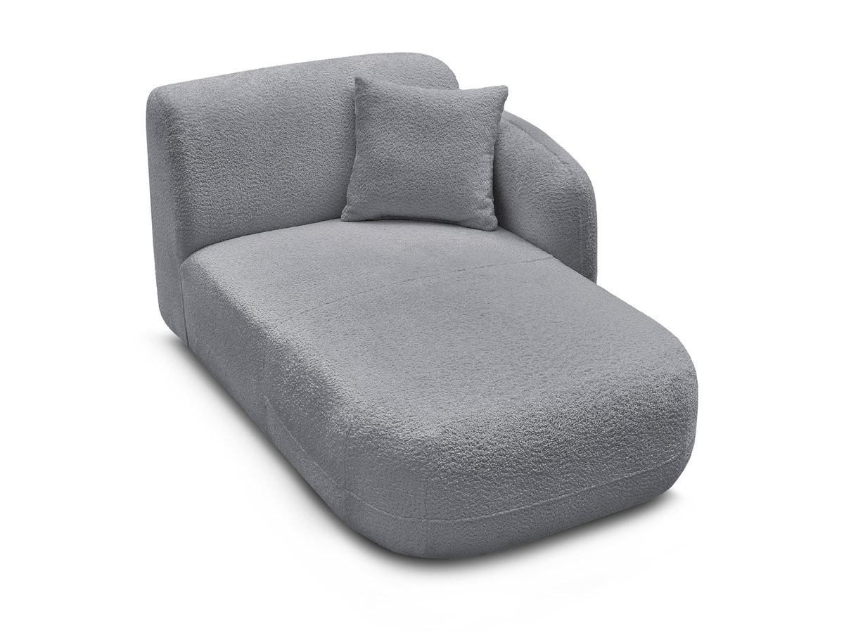 Méridienne avec accoudoir pour canapé modulable ANDA tissu chenille