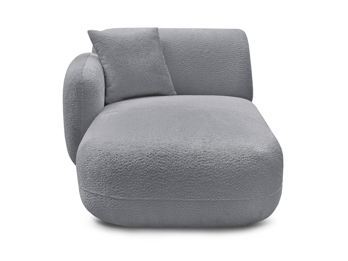 Méridienne avec accoudoir pour canapé modulable ANDA tissu chenille