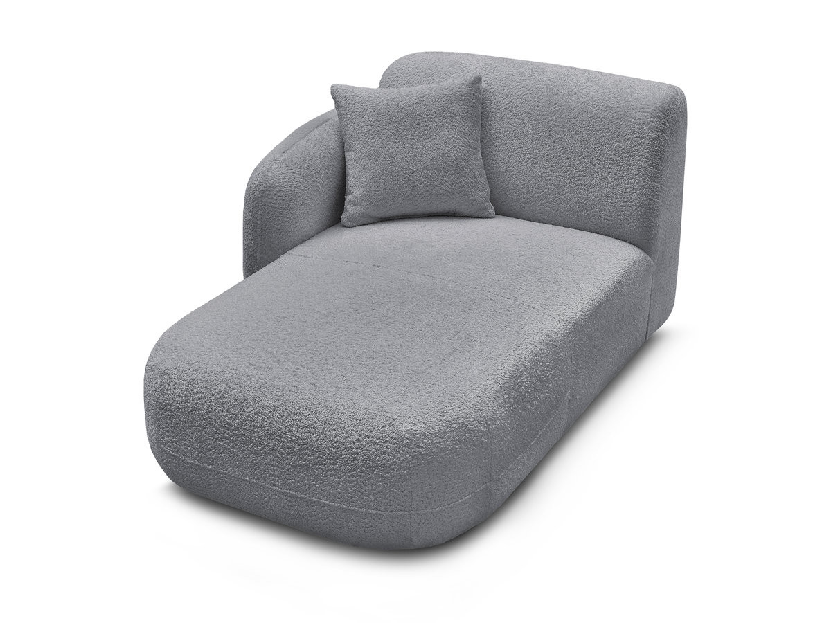 Méridienne avec accoudoir pour canapé modulable ANDA tissu chenille
