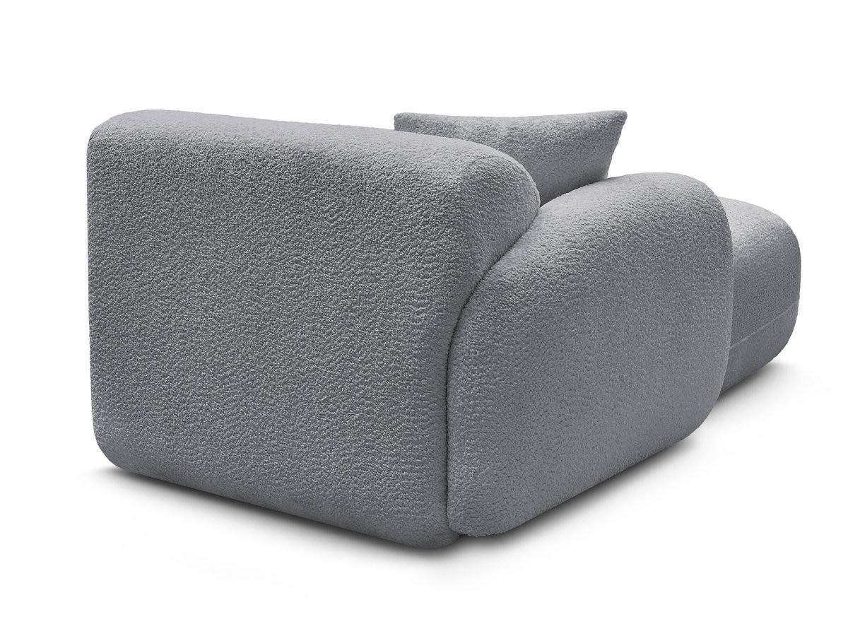 Méridienne avec accoudoir pour canapé modulable ANDA tissu chenille